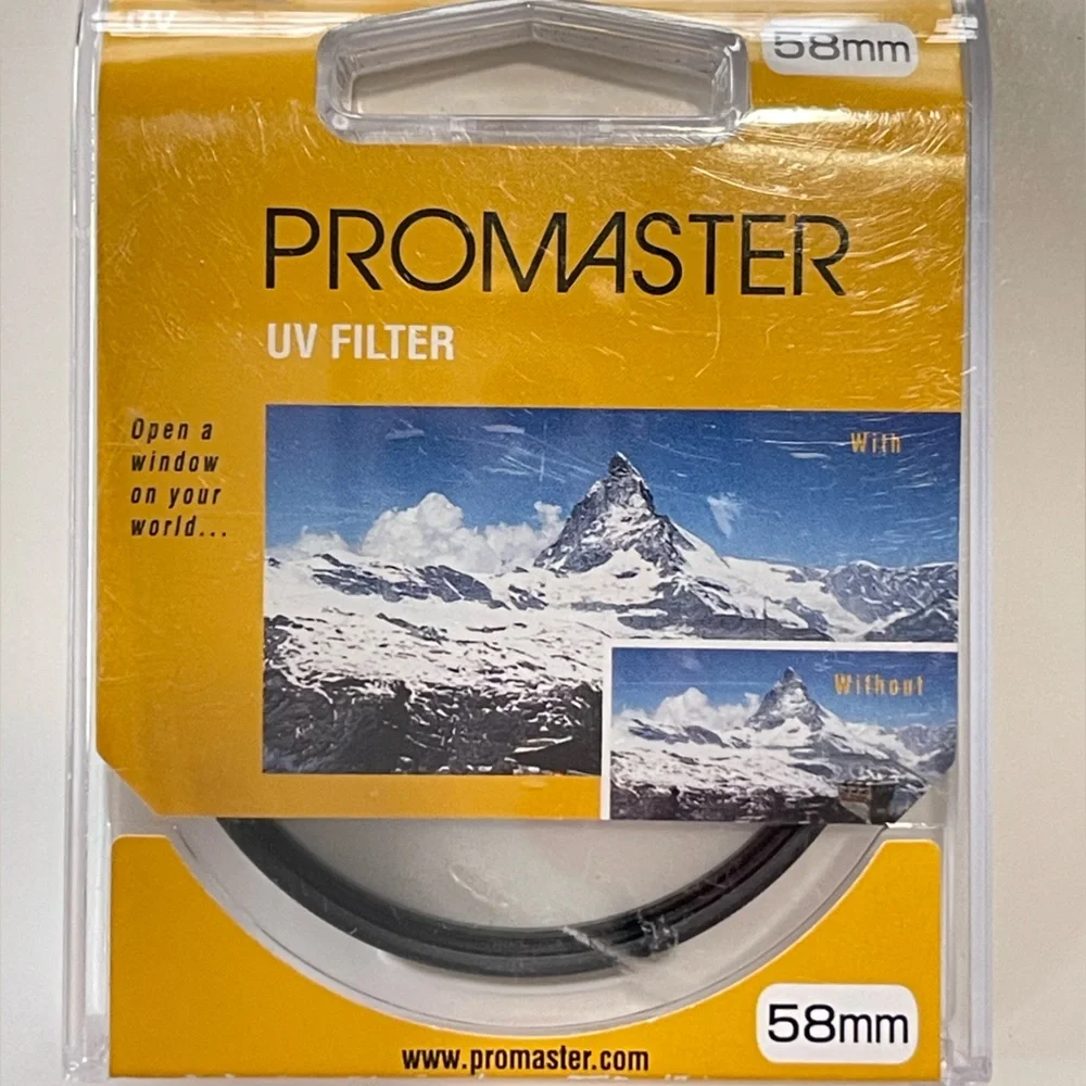 PROMASTER 58mm UV CAMERA LENS FILTER